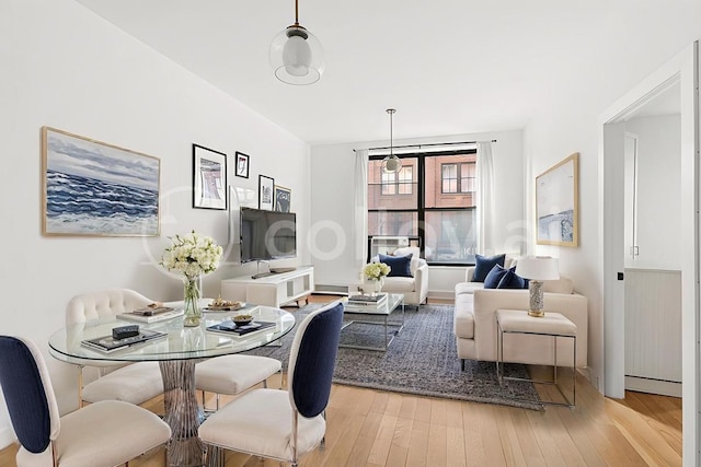 14 Prince St Unit 2-F, New York City, NY 10012 - dining space featuring light wood finished floors