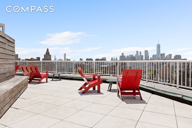 101 W 12th St Unit 9D, New York City, NY 10011 - view of patio / terrace featuring a view of skyline