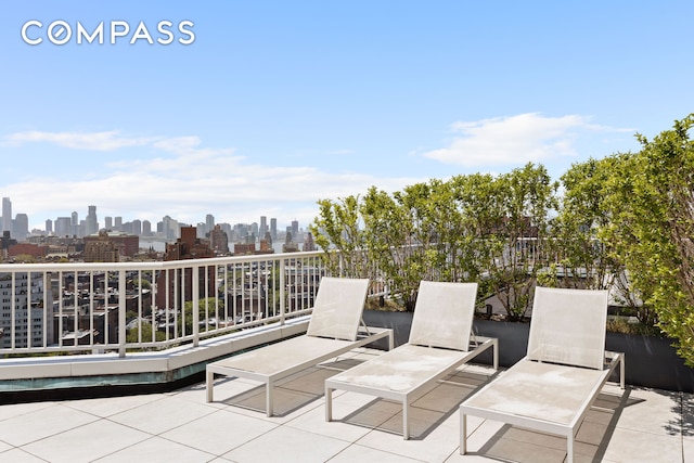 101 W 12th St Unit 9D, New York City, NY 10011 - view of patio / terrace with a skyline view