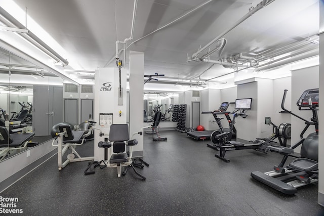 view of gym