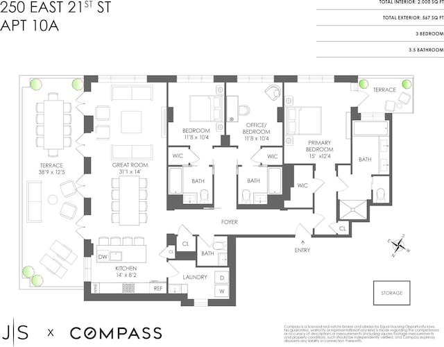250 E 21st St Unit 10A, New York City, NY 10010 - property floor plan