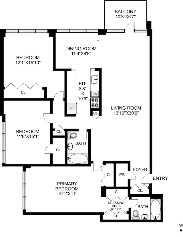 75 Henry St Unit 30K, New York City, NY 11201 - floor plan / room layout