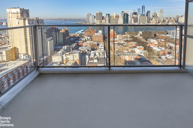 75 Henry St Unit 30K, New York City, NY 11201 - balcony with a view of skyline and a water view