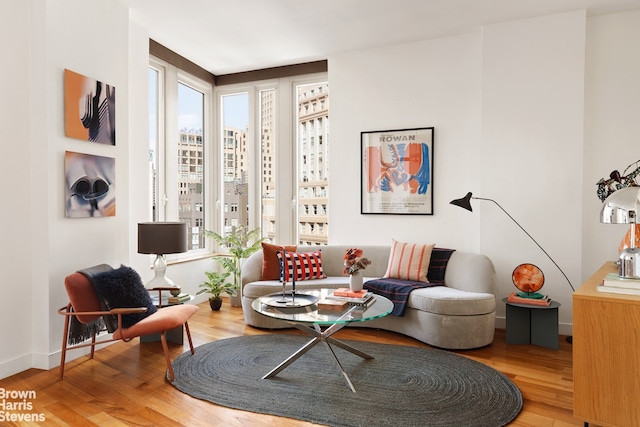 15 William St Unit 33I, New York City, NY 10004 - living room with wood finished floors and baseboards