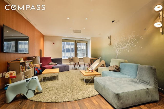75 Wall St Unit 24M, New York City, NY 10005 - sitting room with wood finished floors