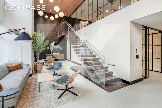building lobby featuring stairway