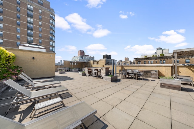 215 W 88th St Unit 11Ab, New York City, NY 10024 - view of patio / terrace with outdoor dining area and a view of city