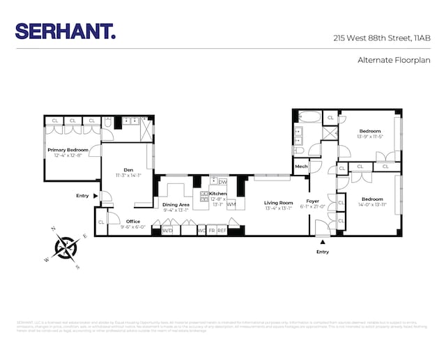 215 W 88th St Unit 11Ab, New York City, NY 10024 - floor plan / room layout
