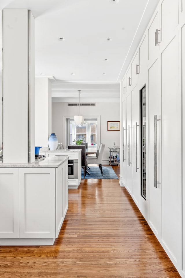 215 W 88th St Unit 11Ab, New York City, NY 10024 - hall featuring light wood-style floors and recessed lighting