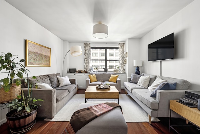 living room featuring wood finished floors