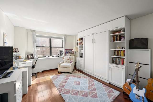 office featuring light wood finished floors