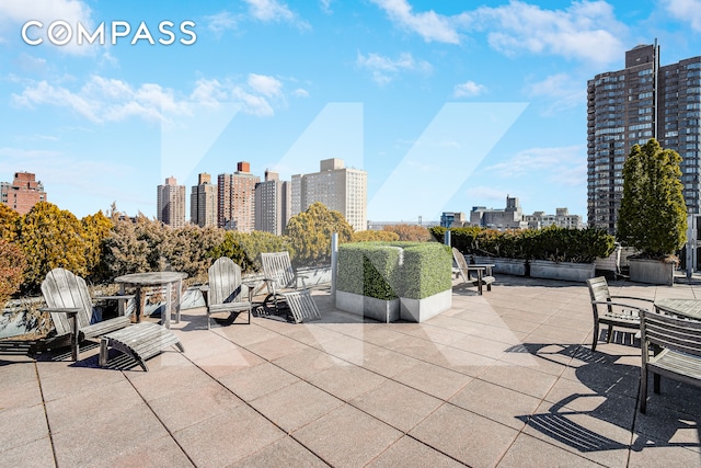 401 E 86th St Unit 15C, New York City, NY 10028 - view of patio with a view of skyline