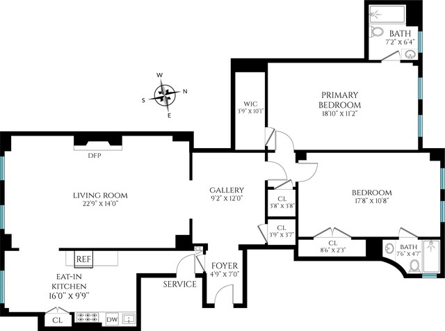 14 Sutton Pl S Unit 4C, New York City, NY 10022 - view of property floor plan