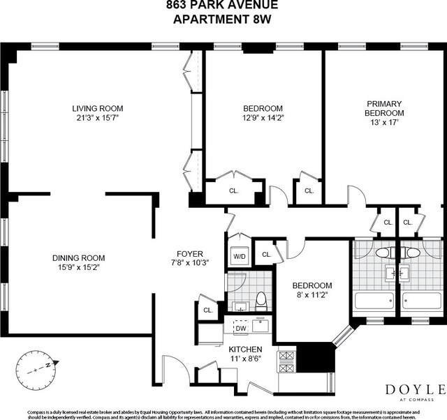 863 Park Ave Unit 8W, New York City, NY 10075 - floor plan