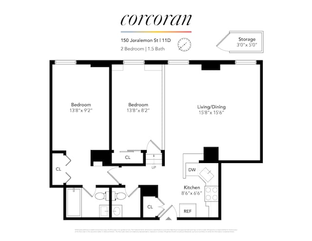 150 Joralemon St Unit 11D, New York City, NY 11201 - view of property floor plan