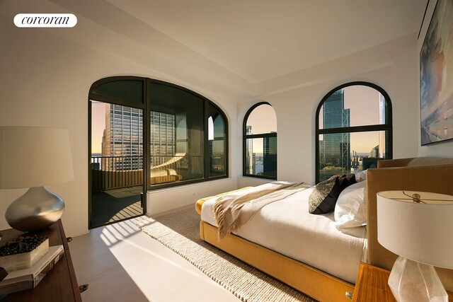 bedroom featuring visible vents