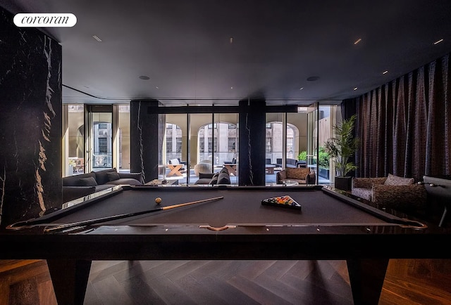 rec room with pool table