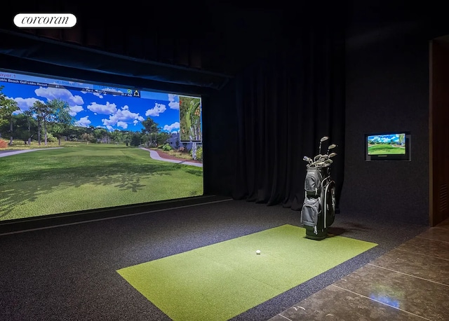 130 William St Unit 43C, New York City, NY 10038 - rec room with golf simulator