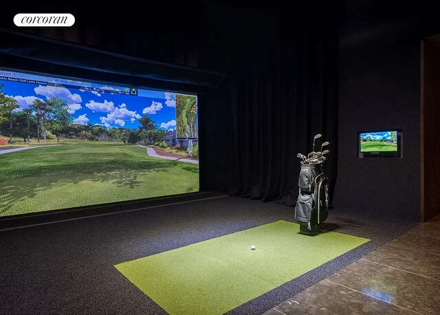 130 William St Unit 43C, New York City, NY 10038 - recreation room with golf simulator