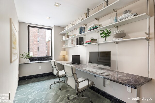 345 E 57th St Unit 8Ab, New York City, NY 10022 - office space with built in study area and baseboards