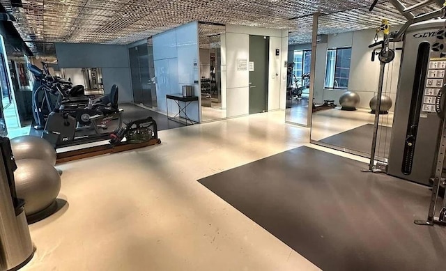 view of workout area
