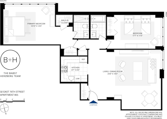 32 E 76th St Unit 805, New York City, NY 10021 - view of property floor plan