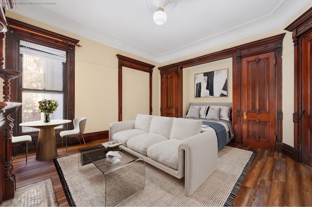 53 Montgomery Pl Unit 2R, New York City, NY 11215 - bedroom featuring dark wood-style floors and baseboards