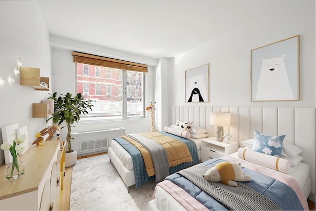bedroom with visible vents