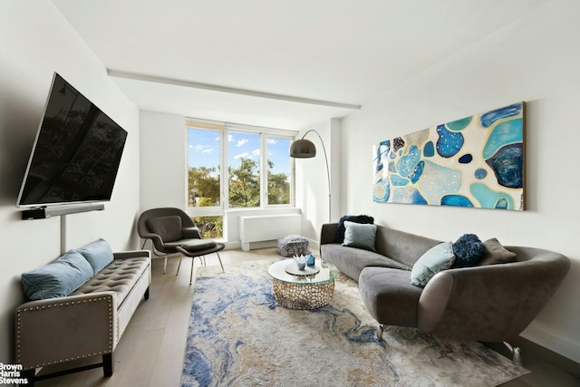 120 Riverside Blvd Unit 3N, New York City, NY 10069 - living area featuring wood finished floors and baseboards