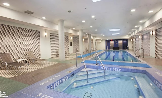 120 Riverside Blvd Unit 3N, New York City, NY 10069 - indoor pool with an in-ground hot tub