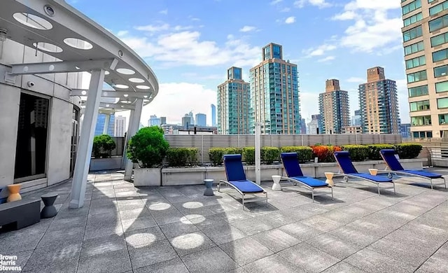 120 Riverside Blvd Unit 3N, New York City, NY 10069 - view of patio / terrace featuring a view of skyline