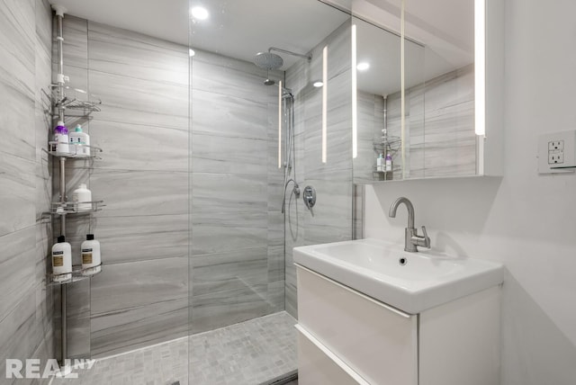 143 Meserole St Unit 1A, New York City, NY 11206 - full bath with a tile shower and vanity