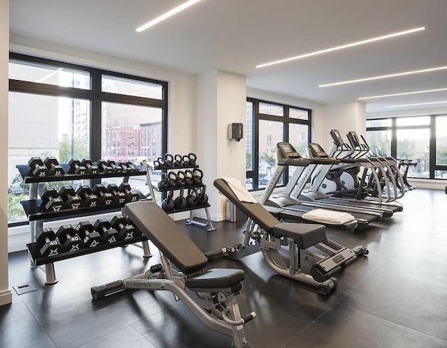view of gym