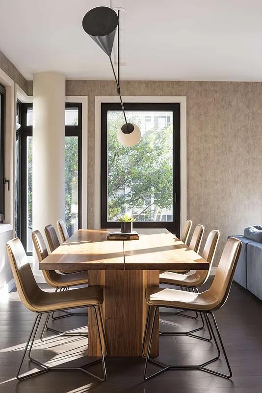 dining room with wood finished floors