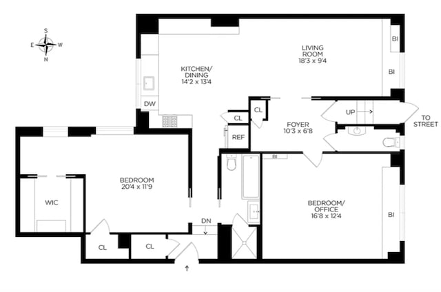 24 Monroe Pl Unit Md, New York City, NY 11201 - floor plan / room layout