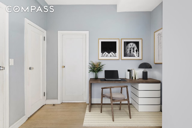 24 Monroe Pl Unit Md, New York City, NY 11201 - office featuring wood finished floors and baseboards