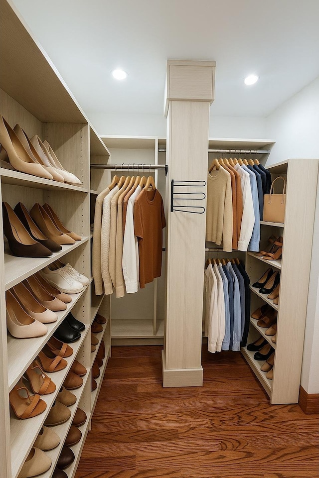 30 E 9th St Unit 5A, New York City, NY 10003 - walk in closet with wood finished floors