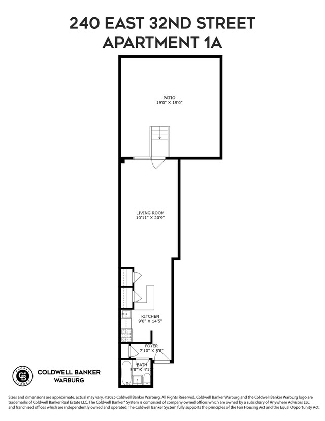 240 E 32nd St Unit 1A, New York City, NY 10016 - home floor plan