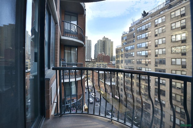 balcony with a view of city