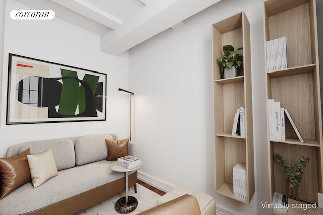 201 W 16th St Unit 12Dg, New York City, NY 10011 - living room featuring wood finished floors and baseboards