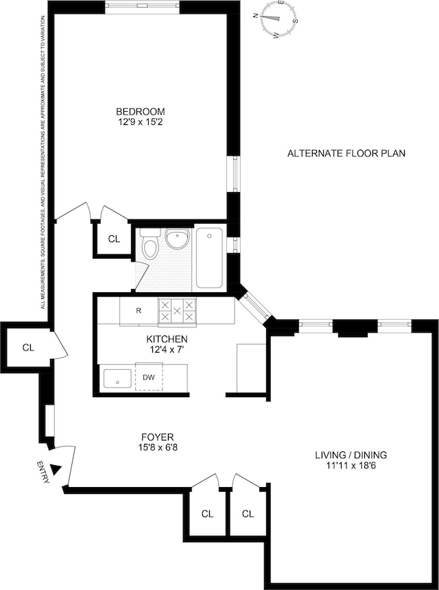 601 E 19th St Unit 2M, New York City, NY 11226 - view of home floor plan