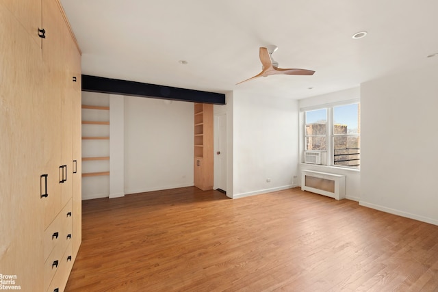 800 Grand Concourse Unit 6Tn, New York City, NY 10451 - unfurnished bedroom featuring light wood-style floors, baseboards, and ceiling fan