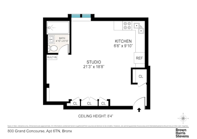 800 Grand Concourse Unit 6Tn, New York City, NY 10451 - view of room layout