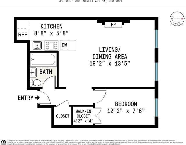 458 W 23rd St Unit 3A, New York City, NY 10011 - floor plan / room layout