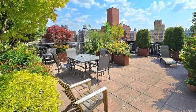 201 W 21st St Unit 11K, New York City, NY 10011 - view of patio / terrace with a city view and outdoor dining area