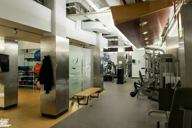 view of workout area