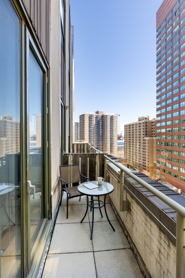 balcony with a city view