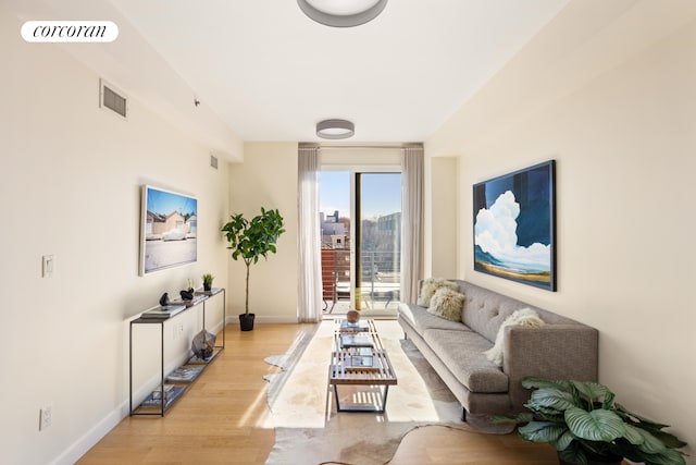 236 17th St Unit 6C, New York City, NY 11215 - living area featuring light wood-style flooring and baseboards