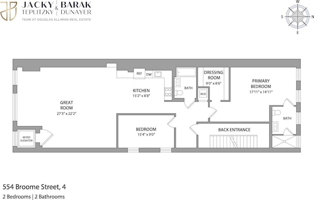 554 Broome St Unit 4Thfloor, New York City, NY 10013 - floor plan / room layout