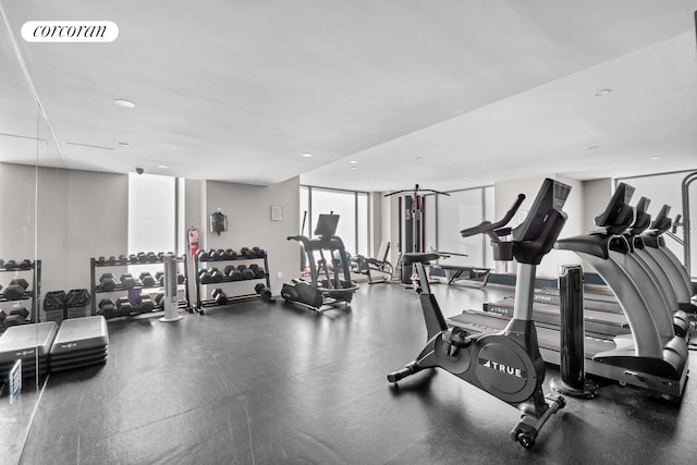 view of workout area